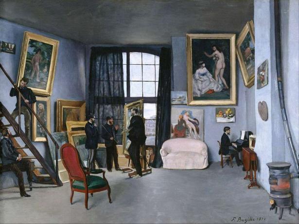 Bazilijas studija, Frédéric Bazille, 1870. gads