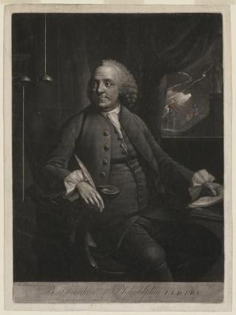 Bendžamins Franklins no Filadelfijas, 1763. gads