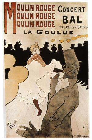 'La Goulue au Moulin Rouge', 1892. gads. Mākslinieks: Henri de Tulūza-Lautreka