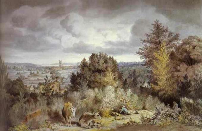 john constable dedham baznīca un vale