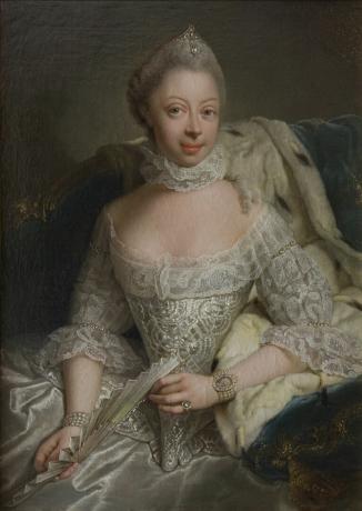 Mēklenburgas-Štrlicas princeses Šarlotes portrets (1744-1818)