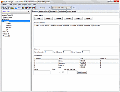 Firefox SQLite pārvaldnieks