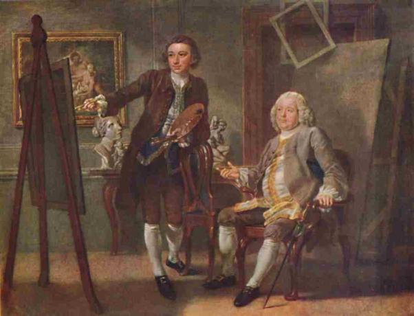Roberts Valpols Orforda pirmais grāfs Kg Francis Haimana studijā Ra ap 1748. – 1750
