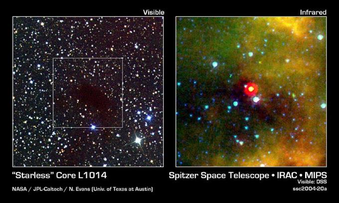 Špicera kosmiskā teleskopa attēlu galerija - bez zvaigznītes kodols, kas tā nav