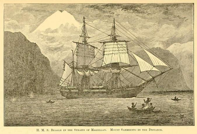 H.M.S. Bīgls Magelāna jūras šaurumā