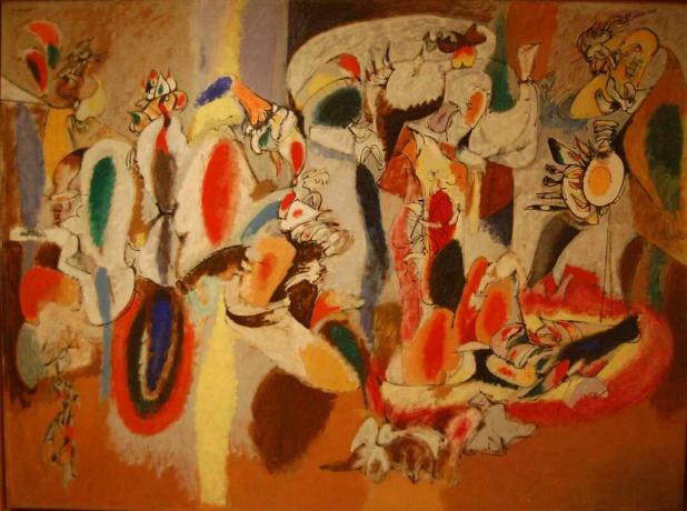 arshile gorky aknas ir gaiļa ķemme