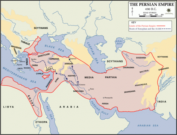 Persijas impērija, 490 B.C.